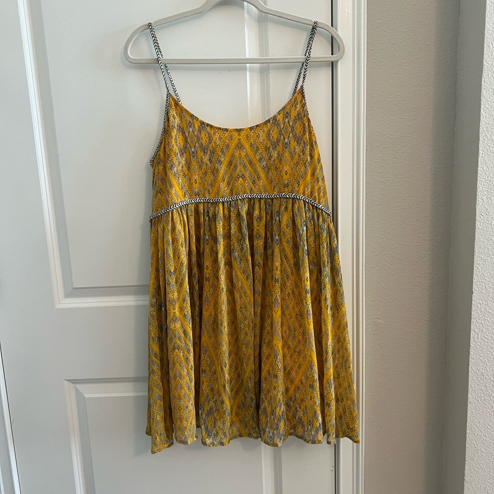 Small free people mustard yellow dress.